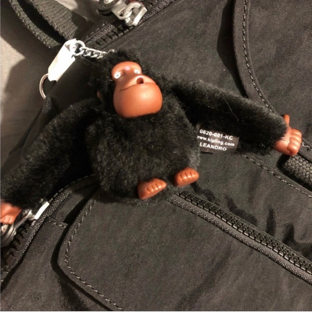 Kipling Queenie Backpack Black Tonal School Travel Gym NWT - Picture 9 of 11